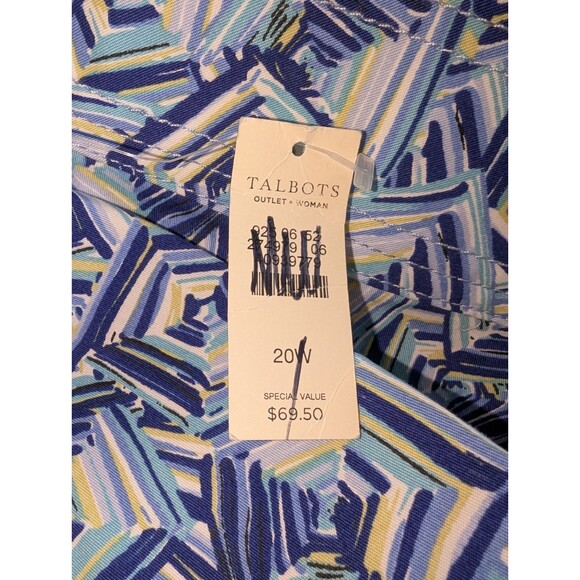Talbots Woman Skirt Size 20W  Casual Straight Blue & Green NWT - Picture 5 of 6